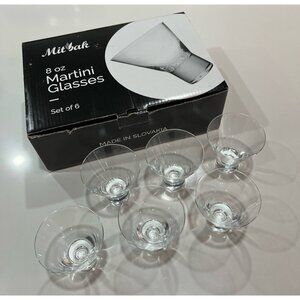 Mitbak 8oz Martini Glasses Made in Slovakia